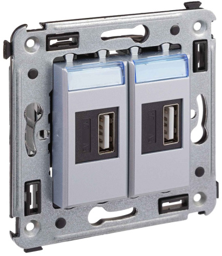 Розетка USB тип А+А без рамки DKC Avanti 2-м. 2100мА закаленная сталь DKC — купить по цене от 4&nbsp;992 ₽ | ПрофБезопасность
