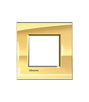 Рамка прямоугольная Legrand BTicino LivingLight 2 мод Золото 