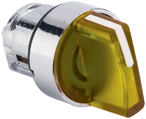 Головка переключателя с подсветкой EKF PROxima XB4 2 пол. с фиксацией желтый