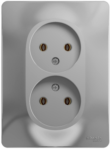Розетка без заземления Systeme Electric Glossa 1-м. 2 мод. алюминий, Systeme Electric, купить, цена, доставка, безопасность Розетка без заземления Systeme Electric Glossa 1-м. 2 мод. алюминий Systeme Electric — купить по цене от 548 ₽ | ПрофБезопасность
