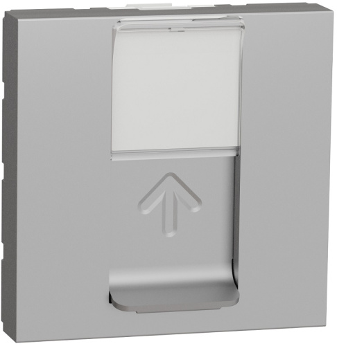 Розетка компьютерная без рамки Schneider Electric Unica Modular 1-м. 2 мод. RJ45 6e алюминий Schneider Electric — купить по цене от 2&nbsp;320 ₽ | ПрофБезопасность