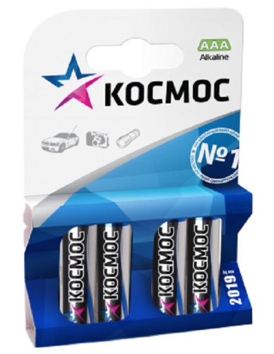 Элемент питания Космос R03 (блист.4 шт) AAA солевая (батарейка)