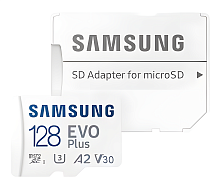 Карта памяти MicroSDXC Samsung EVO Plus 128Gb + адаптер, до 160МБ/с MB-MC128SA/EU
