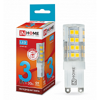Лампа светодиодная InHome LED-JCD-VC 3Вт 230В G9 3000K In Home — купить по цене от 100 ₽ | ПрофБезопасность
