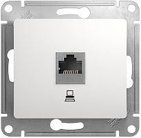 Розетка компьютерная без рамки Systeme Electric Glossa 1-м. RJ45 5e белый Systeme Electric — купить по цене от 945 ₽ | ПрофБезопасность