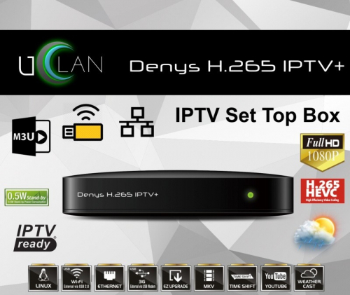 Приставка СмартТВ Uclan Denys H.265 IPTV+  картинка