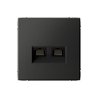 Розетка компьютерная без рамки Systeme Electric ArtGallery  2-м. RJ45 CAT 6А базальт
