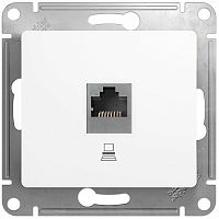 Розетка компьютерная без рамки Systeme Electric Glossa 1-м. RJ45 5e перламутр