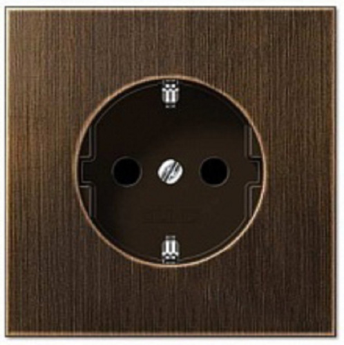 Розетка с заземлением без рамки Jung LS990 metal 1-м. античная латунь Jung — купить по цене от 7&nbsp;476 ₽ | ПрофБезопасность