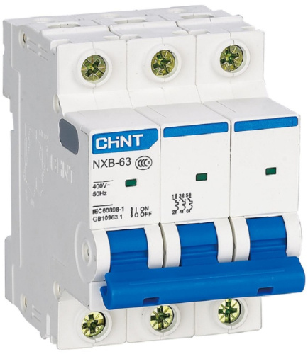 Выключатель автоматический CHINT NXB-63 3п 1А D 6кА