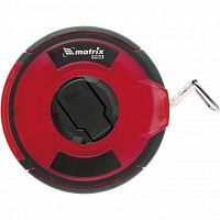 Рулетка геодезическая 30 м x 12,5 мм Matrix PRO, закрытый корпус, стальная лента, односторонняя шкал