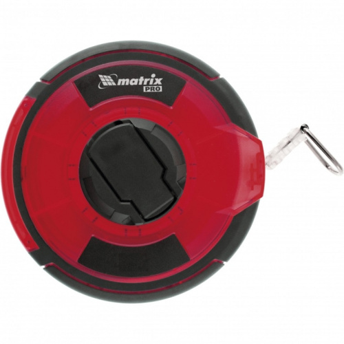 Рулетка геодезическая 30 м x 12,5 мм Matrix PRO, закрытый корпус, стальная лента, односторонняя шкал