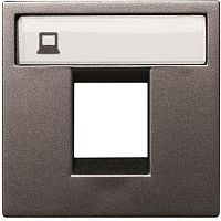 Лицевая панель ABB Niessen Zenit для 1-м. 2 мод. розетки RJ45/RJ11 N2218.1 AN антрацит