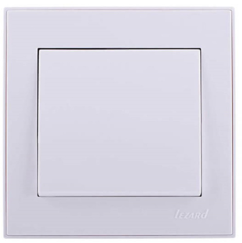 Переключатель с рамкой Lezard Rain 1-к. проходной белый Lezard — купить по цене от 124 ₽ | ПрофБезопасность фото 2