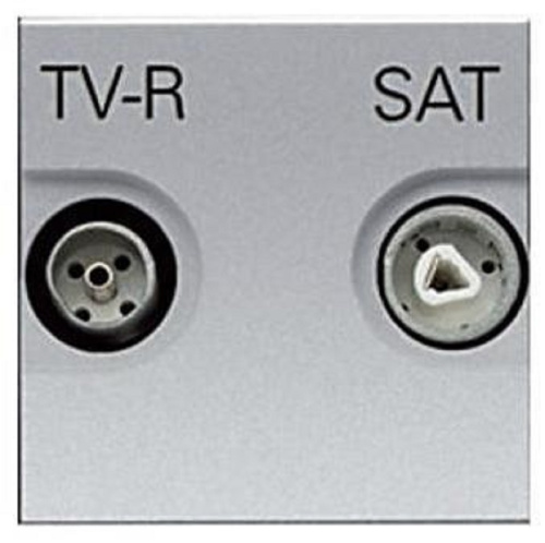 Розетка TV+R+SAT Звезда без рамки ABB Niessen Zenit 1-м. 2 мод. N2251.3 PL серебро ABB — купить по цене от 2&nbsp;058 ₽ | ПрофБезопасность