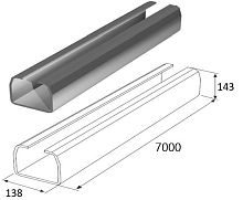 Балка прокатная 138х144х6 7 м до 1200 кг DoorHan DHS138/M