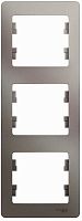 Рамка вертикальная Systeme Electric Glossa 3-м. платина