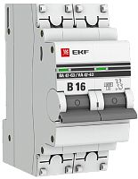 Выключатель автоматический EKF PROxima ВА47-63 2п 16А B 6кА