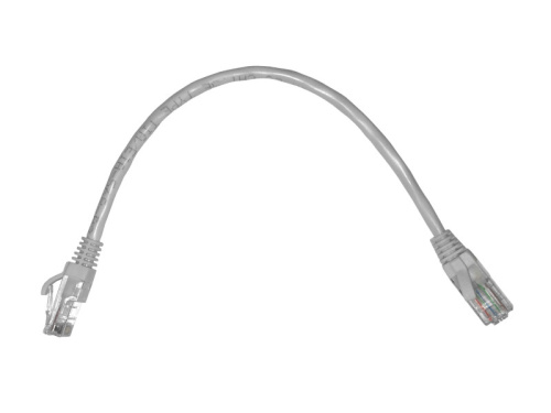 Патч-корд NETKO Optima UTP4, ВС, LSZH, литой коннектор,0.25 м (серый)