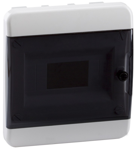 Бокс пластиковый Кэаз OptiBox ЩРВ-П-8 P-BVK-2-08-IP41 (240х218х102мм) IP40 прозрачная дверца
