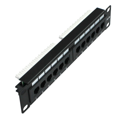 Патч-панель Netko 12 портов TP12T-KDA-CEC UTP 10", 1U, Dual Type, J картинка фото 3