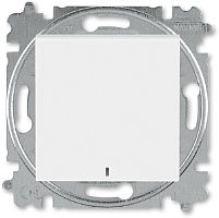 Выключатель с подсветкой без рамки ABB EPJ Levit 1-кл. белый/ледяной