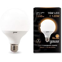 Лампа светодиодная Gauss Premium G95 Шар 220В Е27 16Вт 1360Лм 3000K 95х145мм Gauss — купить по цене от 425 ₽ | ПрофБезопасность