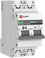 Выключатель автоматический EKF PROxima ВА47-63 2п 6А B 6кА