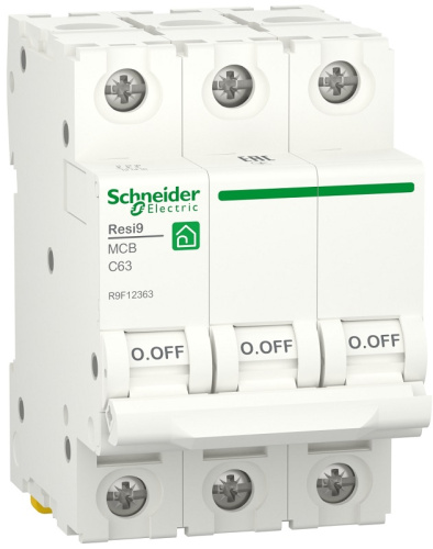 Выключатель автоматический Schneider Electric Resi9 3п 63A C 6кА 