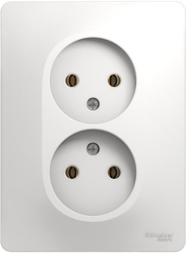 Розетка без заземления Systeme Electric Glossa 1-м. 2 мод. белый Systeme Electric — купить по цене от 351 ₽ | ПрофБезопасность