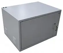 Антивандальный Шкаф Netko 7U распашного типа (600x450x380) направляющие, замок, серый картинка