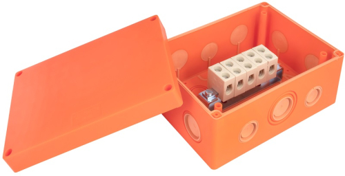 Коробка огнестойкая EKF PROxima 176x126x74мм под винт 5x16мм IP66 оранжевый картинка