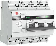 Автомат дифференциального тока АВДТ EKF PROxima АД-32 4п 25А 300мА 4,5кА C тип AC картинка