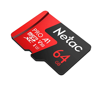 Карта памяти MicroSDXC Netac P500 Extreme Pro 64Gb + адаптер NT02P500PRO-064G-R