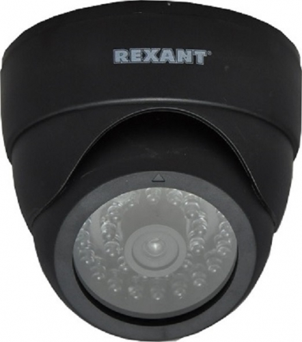 Муляж камеры видеонаблюдения внутренней Rexant купольный, черный