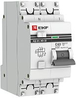 Автомат дифференциального тока АВДТ EKF PROxima АД-32 2п 63А 30мА 4,5кА C тип AC картинка