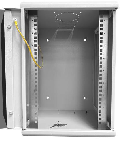 Шкаф настенный 10″ Netko COMPACT 9U (320x315x465) серый, собранный картинка фото 2