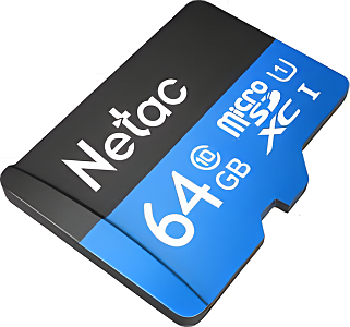 Карта памяти MicroSDXC Netac P500 Standard 64Gb NT02P500STN-064G-S