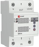 Реле напряжения и тока однофазное цифровое на DIN-рейку EKF PROxima MRVA 32A 50-400В картинка