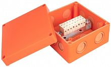 Коробка огнестойкая EKF PROxima 126x126x74мм под винт 8x4мм IP66 оранжевый картинка