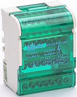 Шина в корпусе на DIN-рейку (кросс-модуль) DEKraft ШН103-4-07-100 зеленый картинка