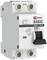 Автомат дифференциального тока АВДТ EKF Basic АД-12 2п 20А 30мА 4,5кА C тип AC картинка