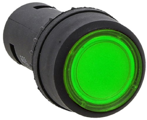 Кнопка без фиксации с подсветкой EKF PROxima SW2C-10D 1НО 22мм 220В IP54 зеленый картинка
