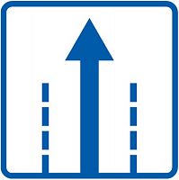 Дорожный знак 5.36д - Направление движения на следующем перекрестке картинка