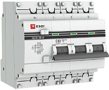 Автомат дифференциального тока АВДТ EKF PROxima АД-32 4п 63А 300мА 4,5кА C тип AC картинка