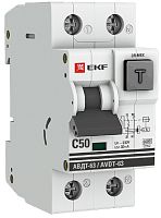 Автомат дифференциального тока АВДТ EKF PROxima АВДТ-63 2п 50А 30мА 6кА C тип AC картинка