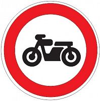 Дорожный знак 3.5 - Движение мотоциклов запрещено картинка