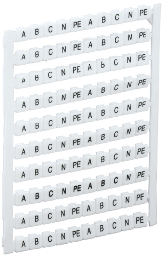 Маркеры IEK для КВИ-4/16 с символами "A, B, C, N, PE" (уп. 50шт) картинка